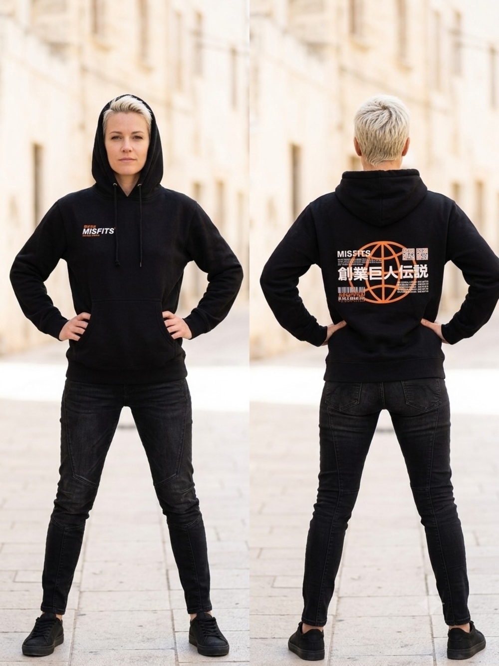 MISFITS🖤"F#@KING LEGEND" UNISEX Black Hoodie  Graphic Back Fits Sz M Preloved